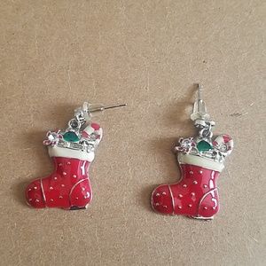 Red Christmas Earrings